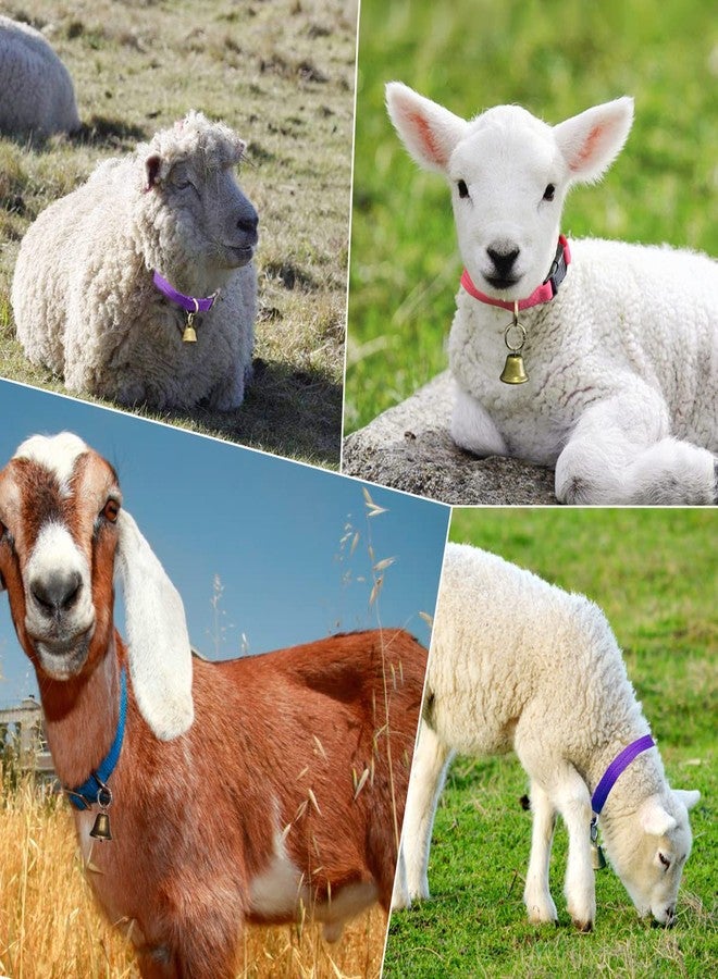 VNAKER Goat Collars with Bells 10 Pack, Adjustable Sheep Goat Collar Nylon Material with Brass Bell, Loud Bell Anti-Lost for Small Farms - Image 4